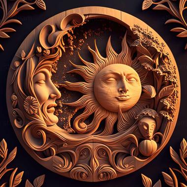 3D model The Sun and Moon game (STL)